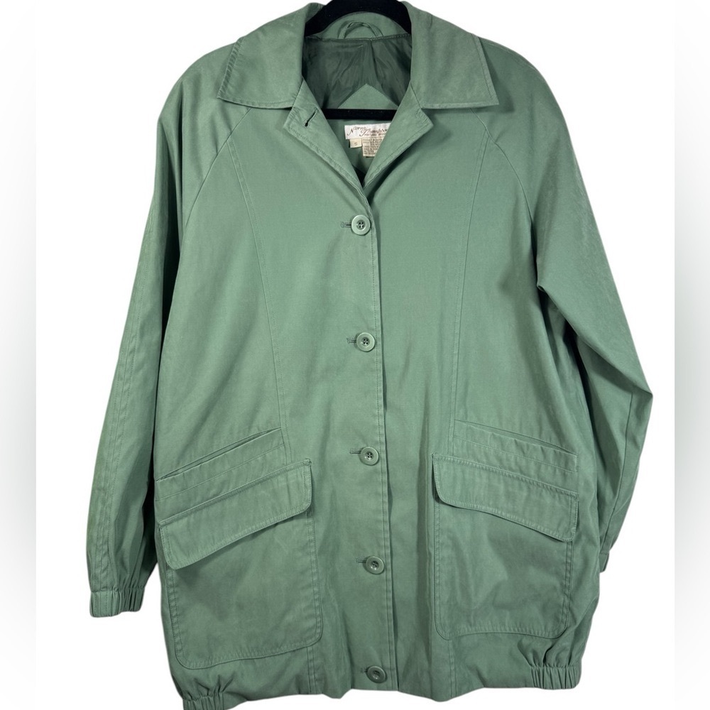 Vintage Norm Thompson Portland  All Weather Trench Coat Rain Outdoor Wear Sz S